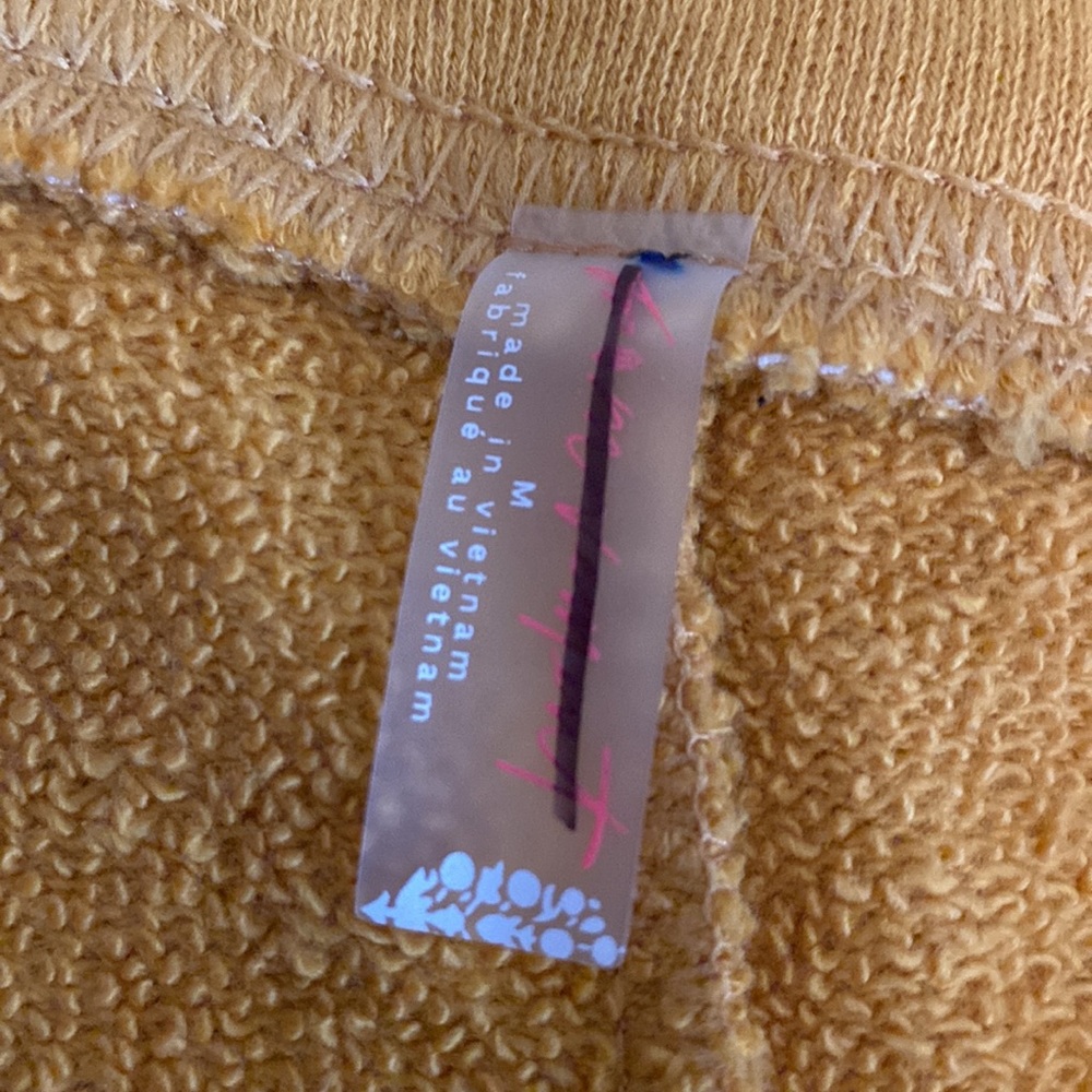 Free People M NWOT Marigold cropped pockets wide leg joggers - Picture 7 of 7